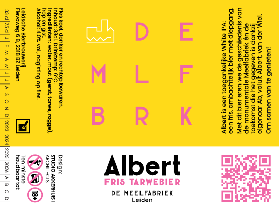 De Meelfabriek - Albert, etiket 2023